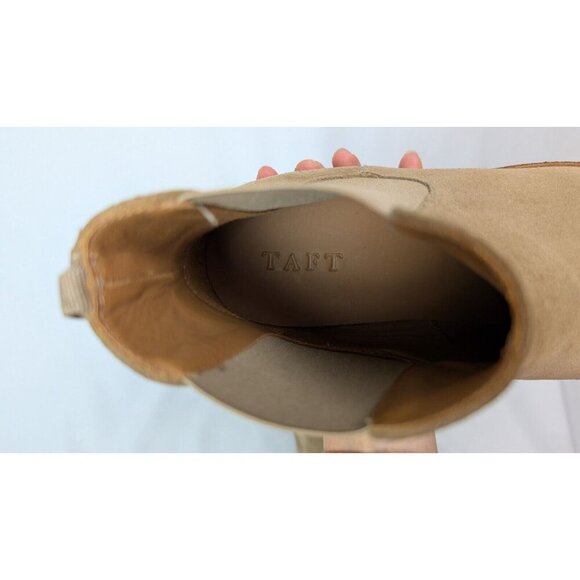 TAFT Outback Chelsea Boots Men 43 US 10 Taupe Suede Leather Ankle Booties Shoes - Picture 12 of 13